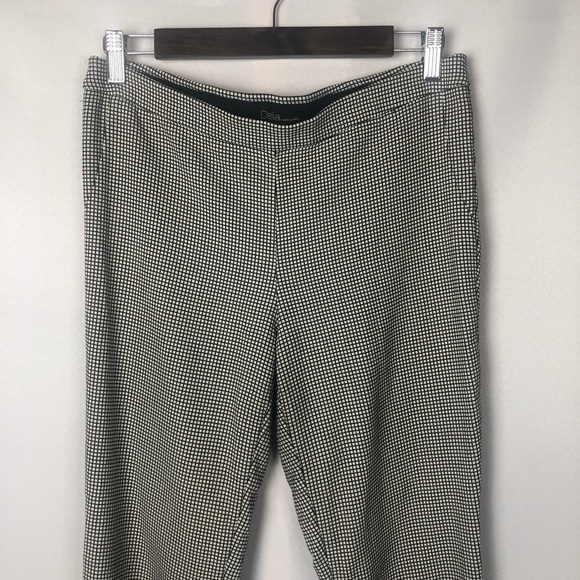 Dalia Black & White Checkered Plaid Skinny Stretch Legging Pants 10 - Picture 3 of 7